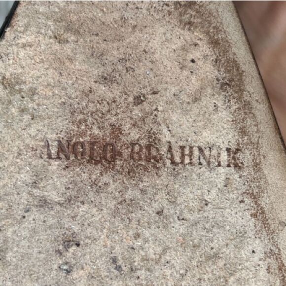 Manolo Blahnik Colorblock Leather Pumps in Black and Cognac Brown 37.5 - Picture 11 of 15